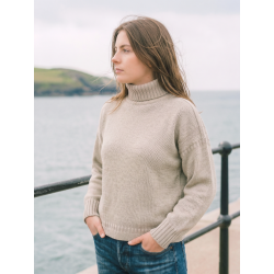 Women’s Cropped Roll Neck Guernsey - Merino wool - extra fine