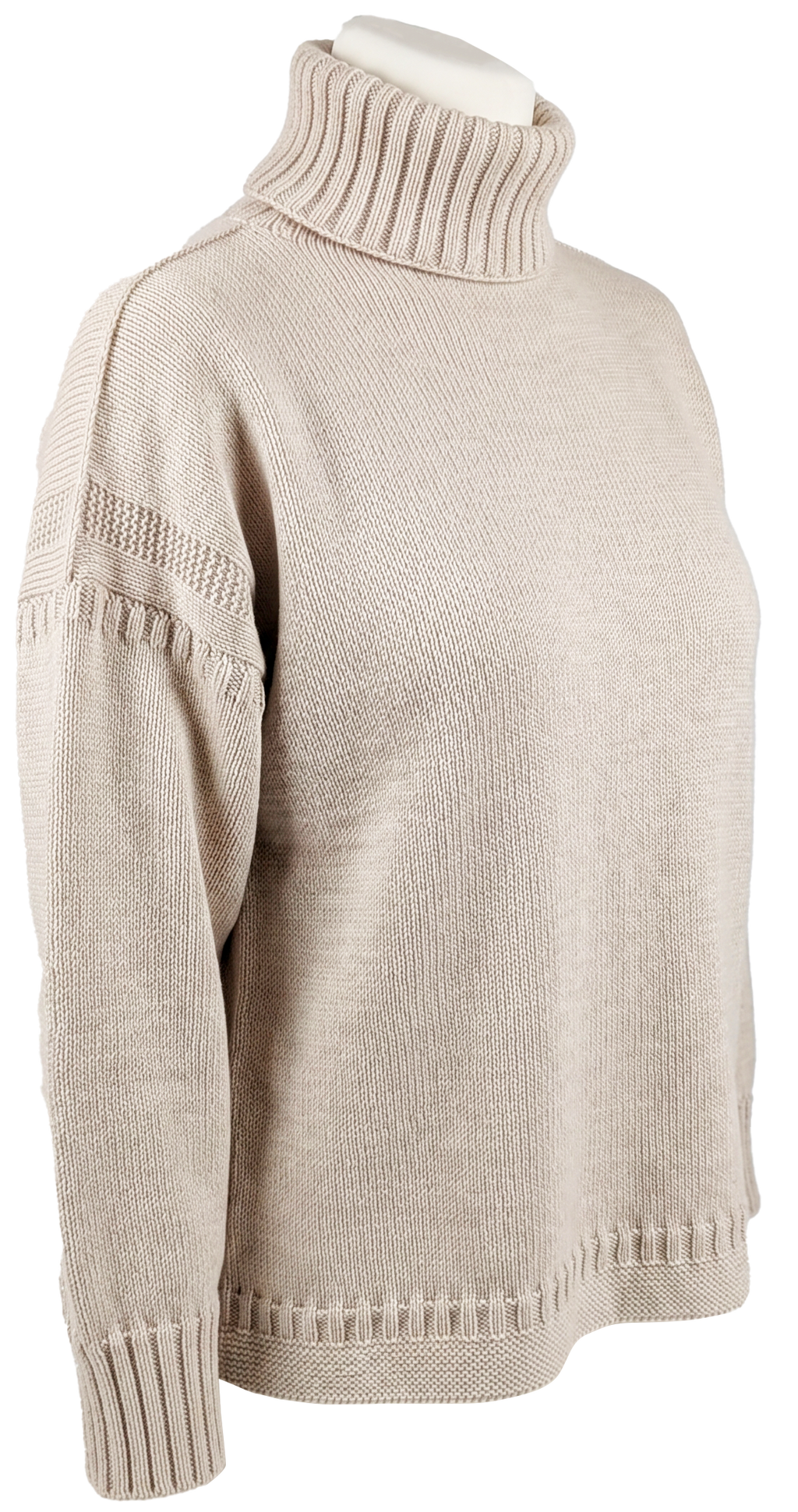 Women's Cropped Roll Neck Merino